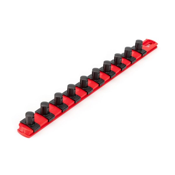 Tekton 1/2 Inch Drive x 13 Inch Socket Rail, 10 Clips (Red) OSR22110